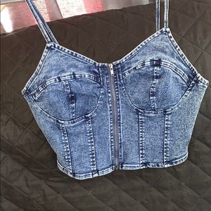 JEAN CROP TOP! New!! 💙